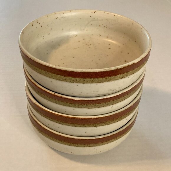 Vintage Otagiri Redwood Lot of (4) 6” Coupe Cereal Bowls Stoneware Japan - Picture 7 of 7